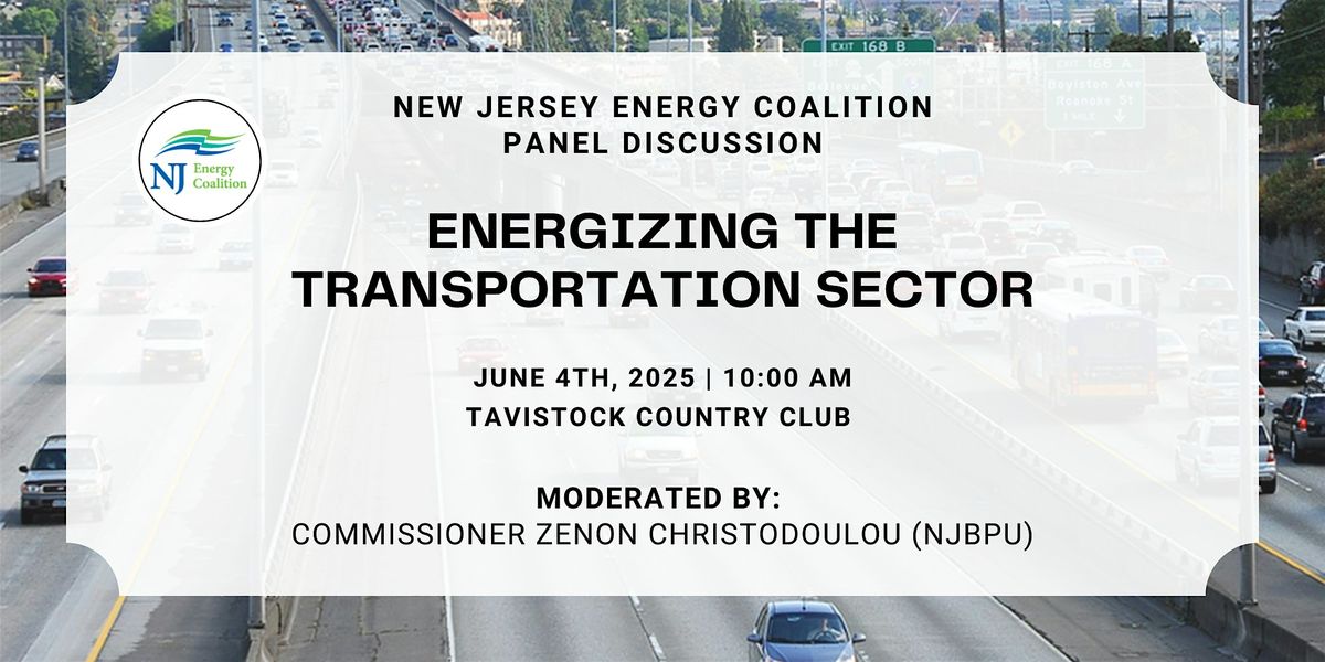 NJEC Energizing Transportation Panel, 4 June | Event in Haddonfield | AllEvents