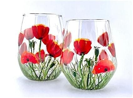 Wine Glass Painting: Poppies, 10 August | Event in South Bend | AllEvents