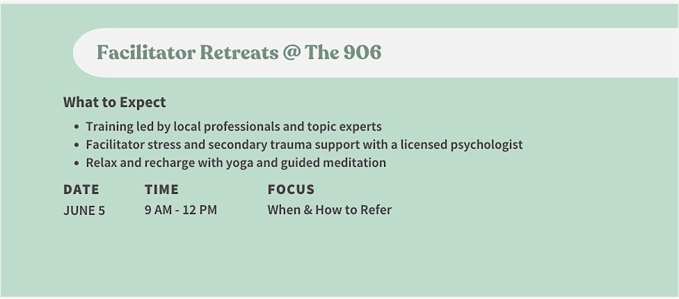 Treetops Facilitator Retreat @The 906, 5 June | Event in Grand Rapids | AllEvents