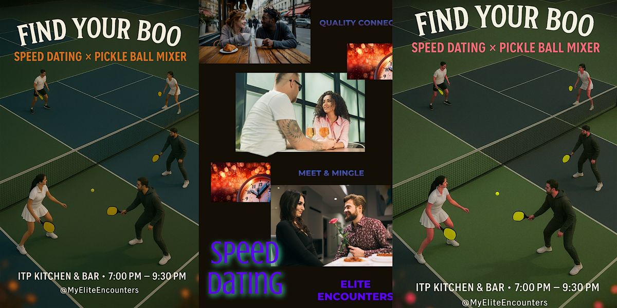 Find Your Boo: Speed Dating x Pickle Ball Mixer, 30 October | Event in Atlanta | AllEvents
