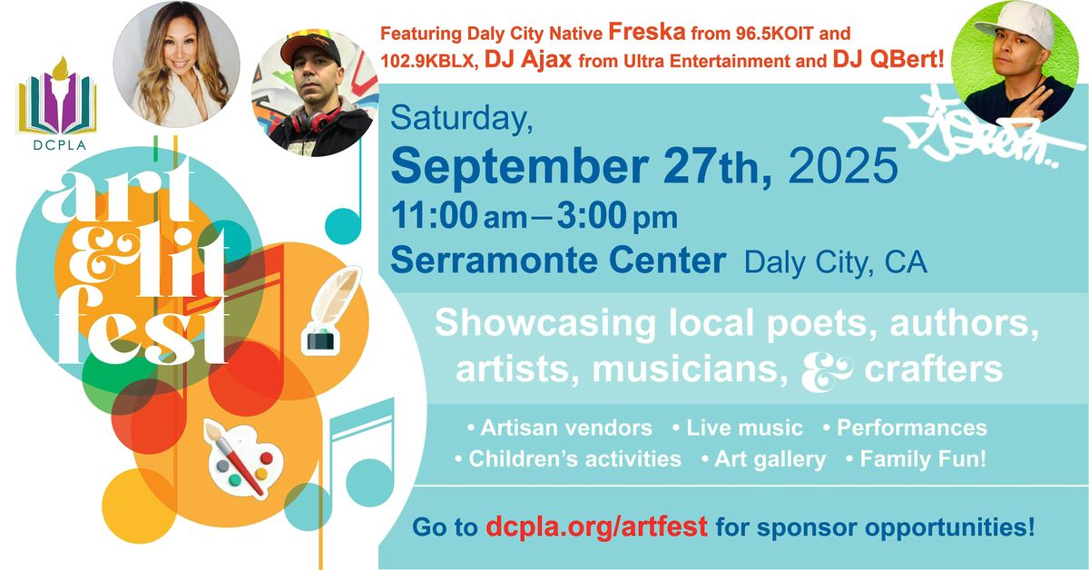 DCPLA's Art & Lit Fest, 27 September | Event in Daly City | AllEvents