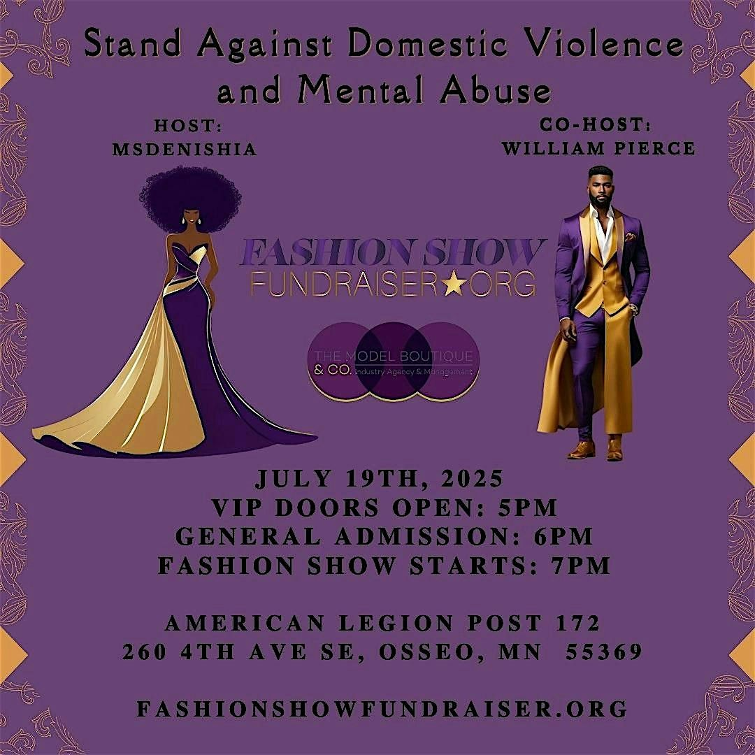 FASHION SHOW FUNDRAISER STAND AGAINST DOMESTIC VIOLENCE AND MENTAL ABUSE, 19 July | Event in Osseo | AllEvents