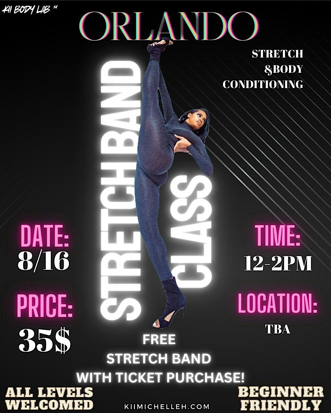 ORLANDO | STRETCH BAND FLEXIBILITY CLASS, 16 August | Event in Orlando | AllEvents