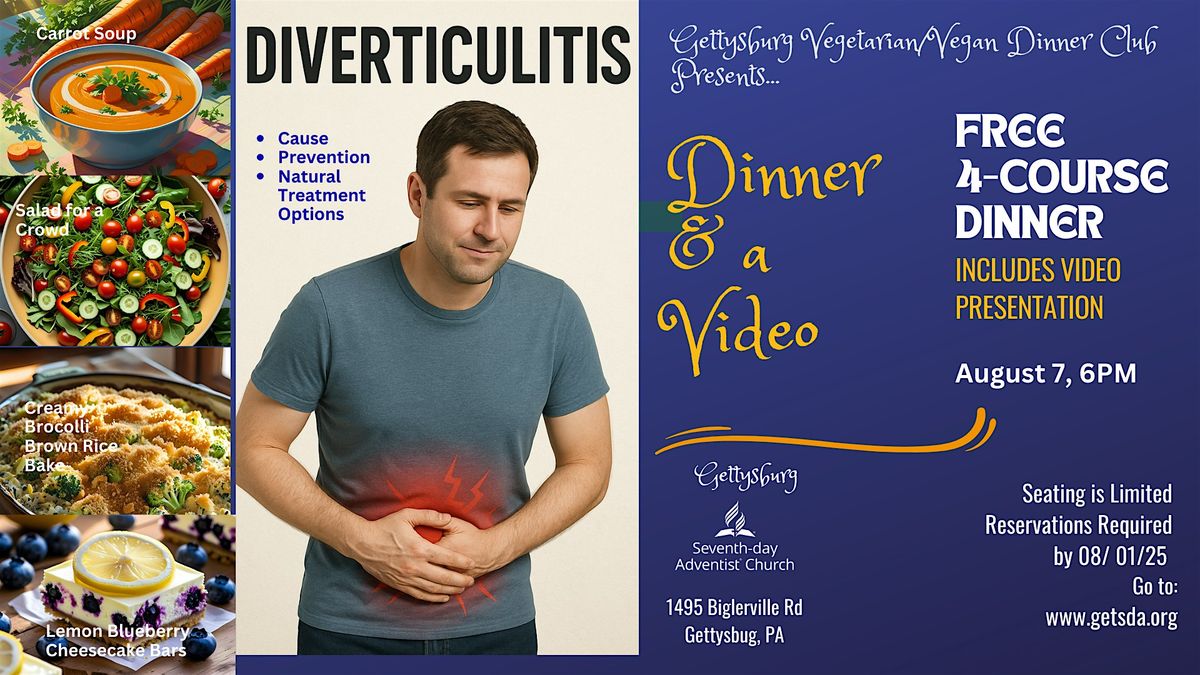 Dinner with a Video, 7 August | Event in Gettysburg | AllEvents