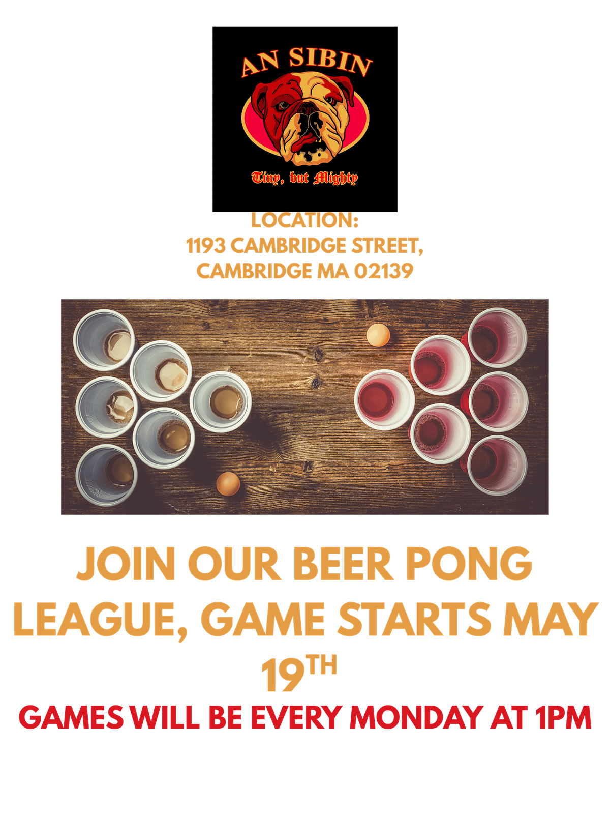 Boston's Bartender Beer Pong League at An Sibin, 19 May | Event in Cambridge | AllEvents
