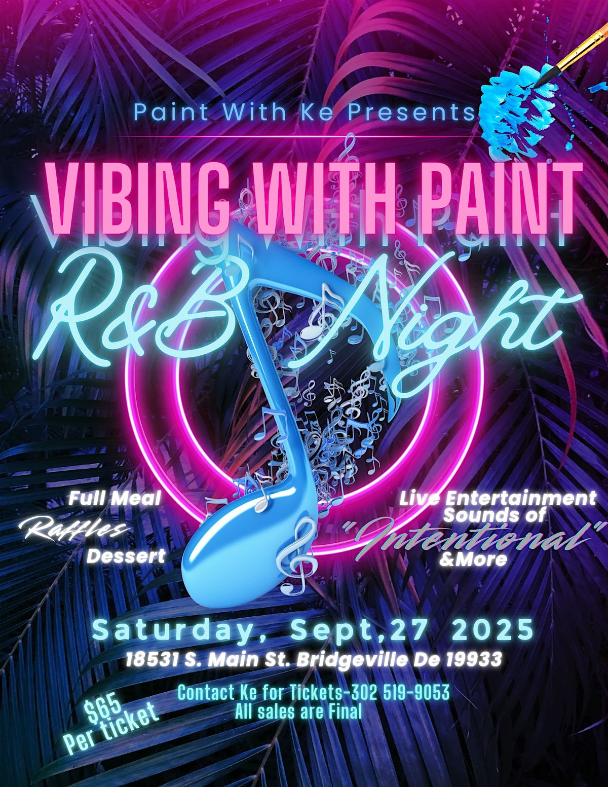 Paint with Ke Presents-R&B NIGHT, VIBING with Paint, 27 September | Event in Bridgeville | AllEvents