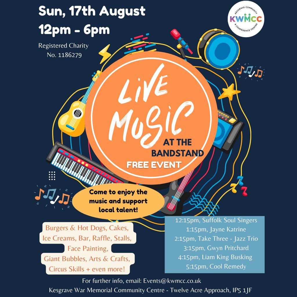 Live Music at the Bandstand 2025, 17 August | Event in Ipswich | AllEvents