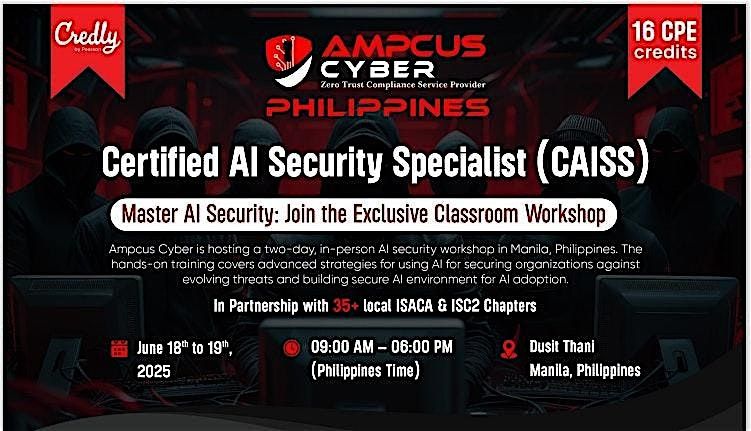 Certified AI Security Specialist (CAISS) Classroom Workshop | Event in Makati | AllEvents