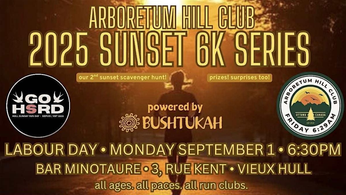 2025 Sunset 6k Series (AHC x Hull Sunday Run Day - scavenger hunt!), 1 September | Event in Gatineau | AllEvents