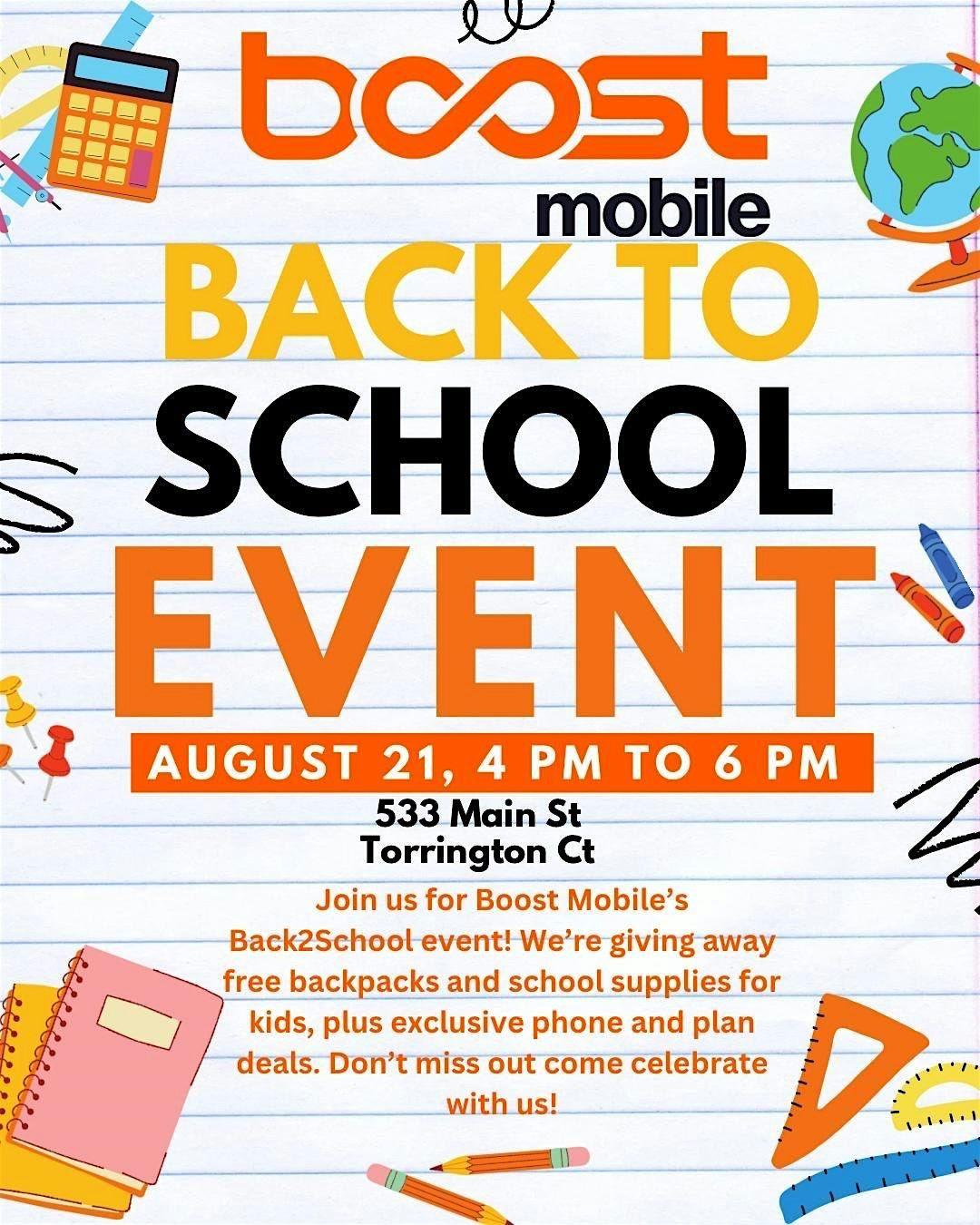 Back to School Boost Event Welcome to the Back to School Boost Event! Come, 21 August | Event in Torrington