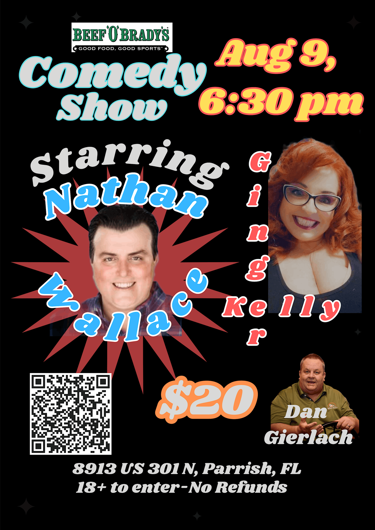 Beefs Comedy Night, 9 August | Event in Parrish | AllEvents