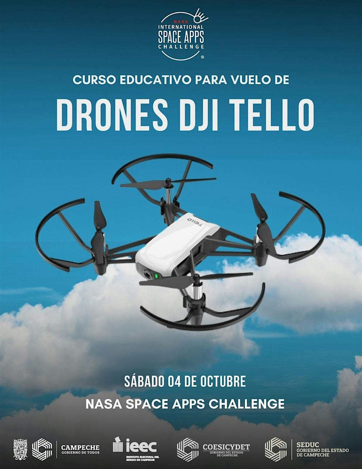 CURSO DE VUELO DRONES TELLO (NASA SPACE APPS CAMPECHE), 4 October | Event in Calkiní | AllEvents