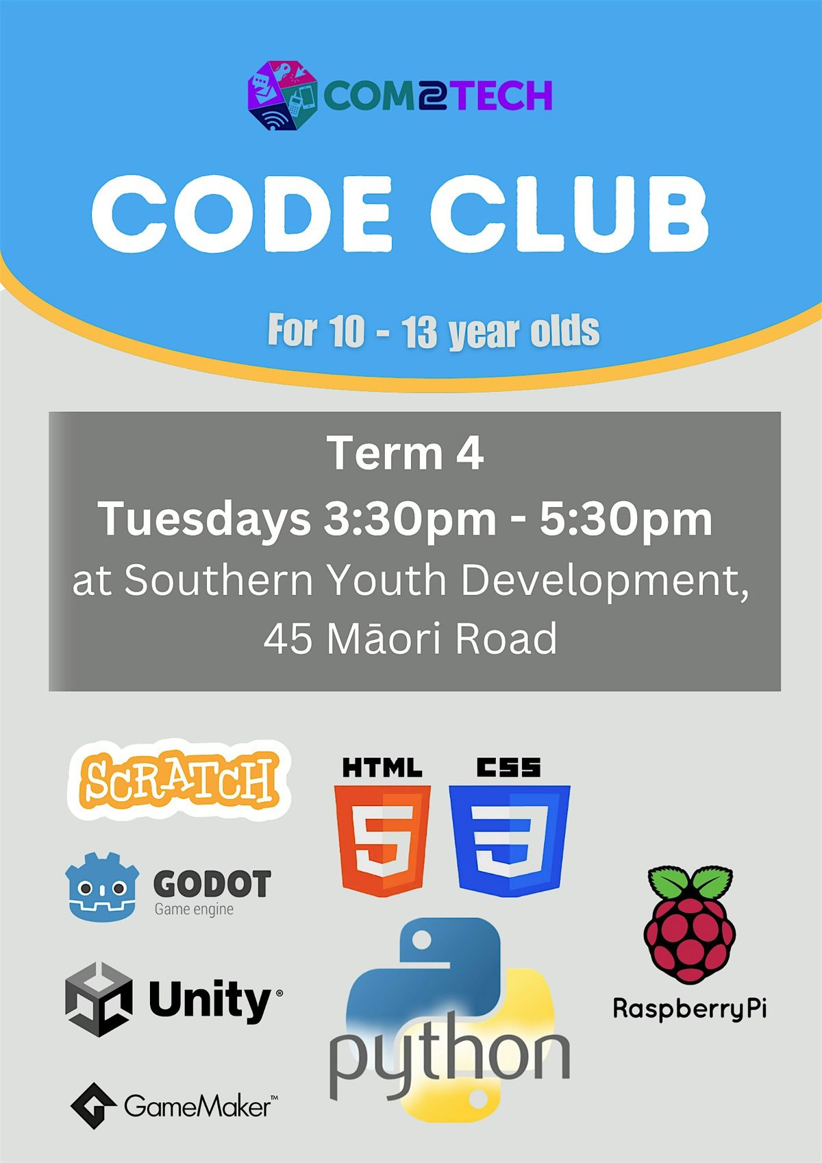 Code Club Term 4 - 11 Week Programme, 9 October | Event in Dunedin | AllEvents