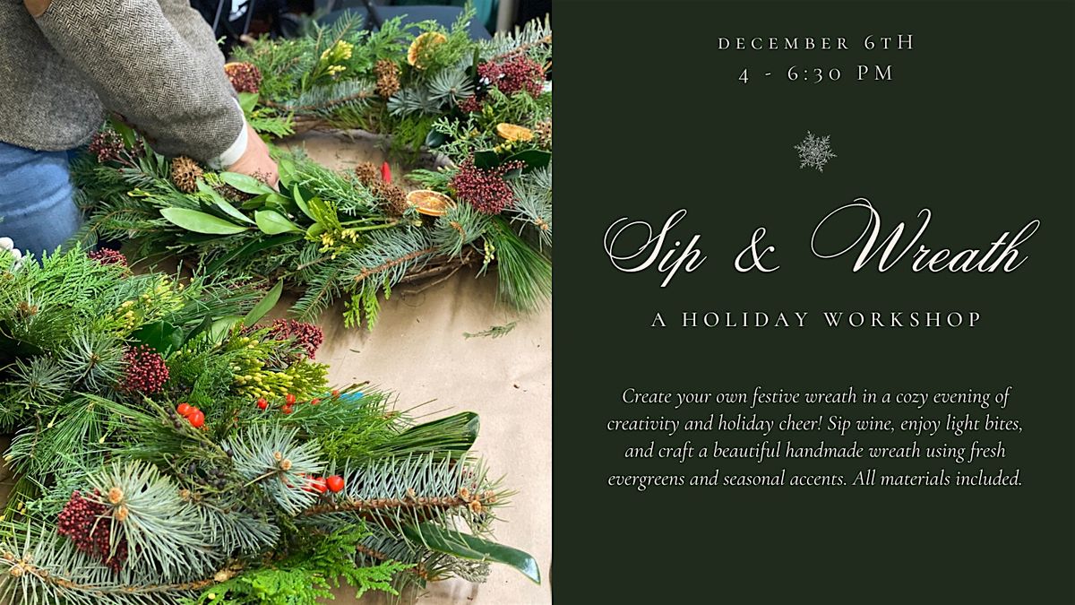 Sip & Wreath, 6 December | Event in Northport | AllEvents