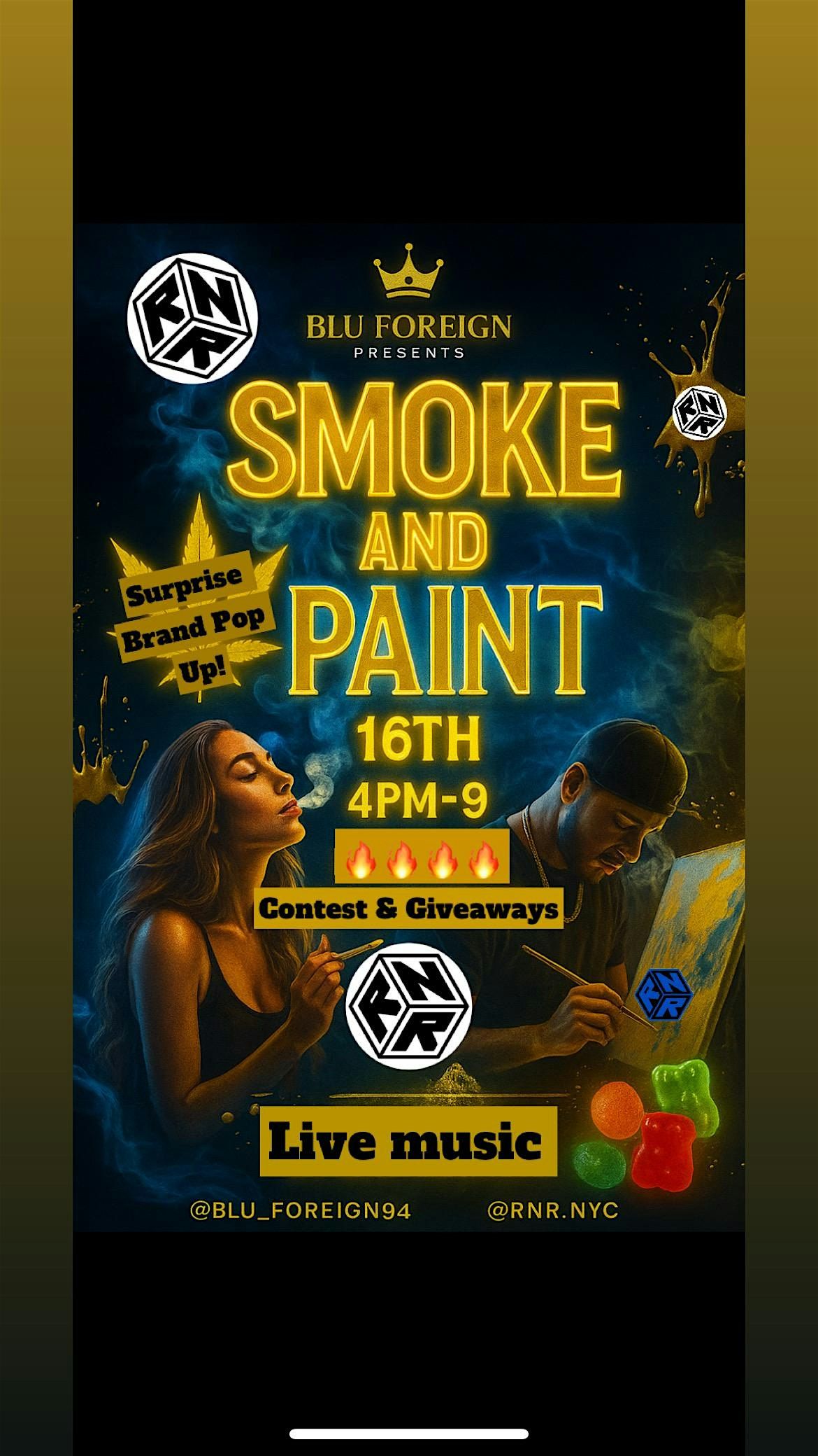 Smoke and paint, 16 October | Event in Brooklyn | AllEvents