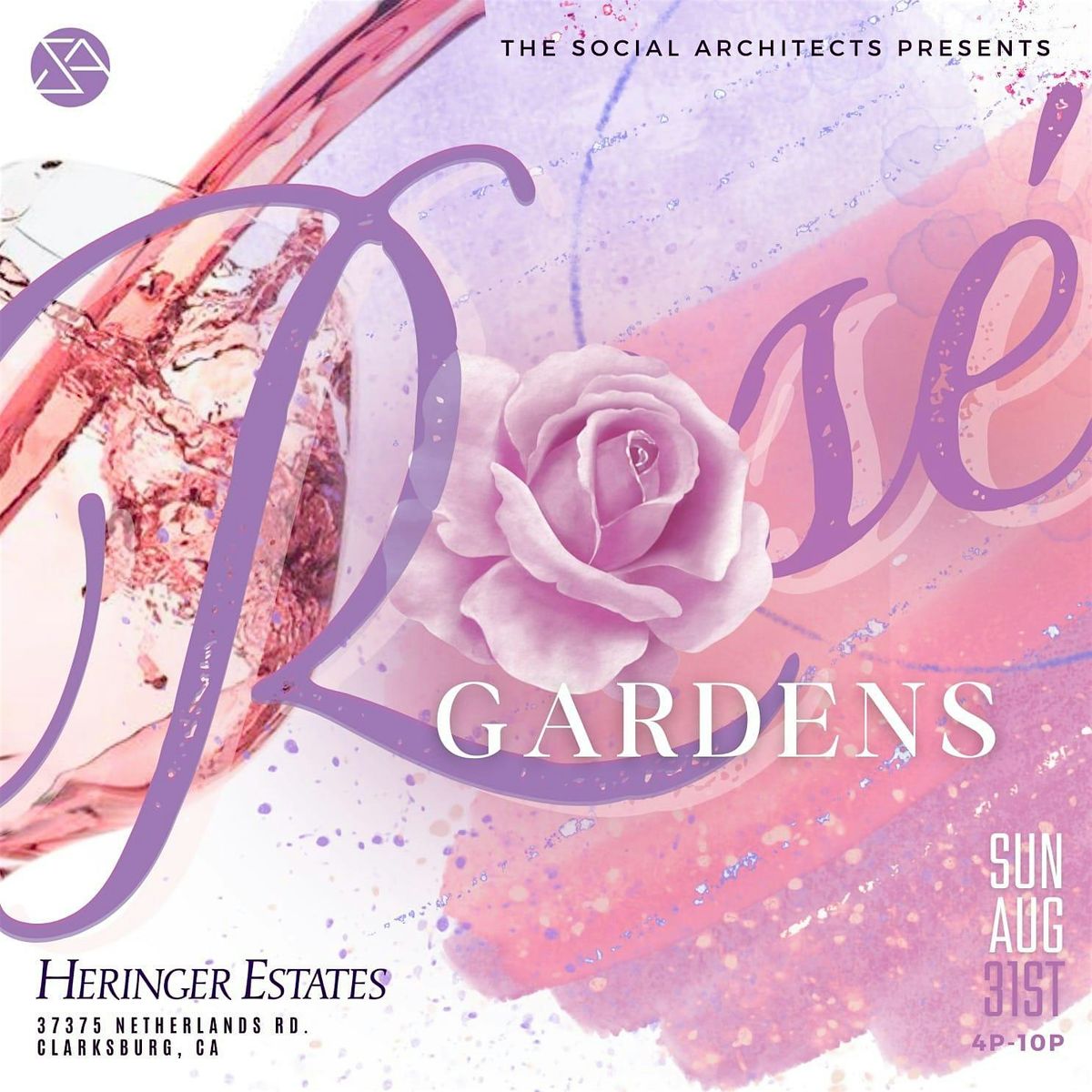 Rosé Gardens, presented by The Social Architects, 31 August | Event in Clarksburg | AllEvents
