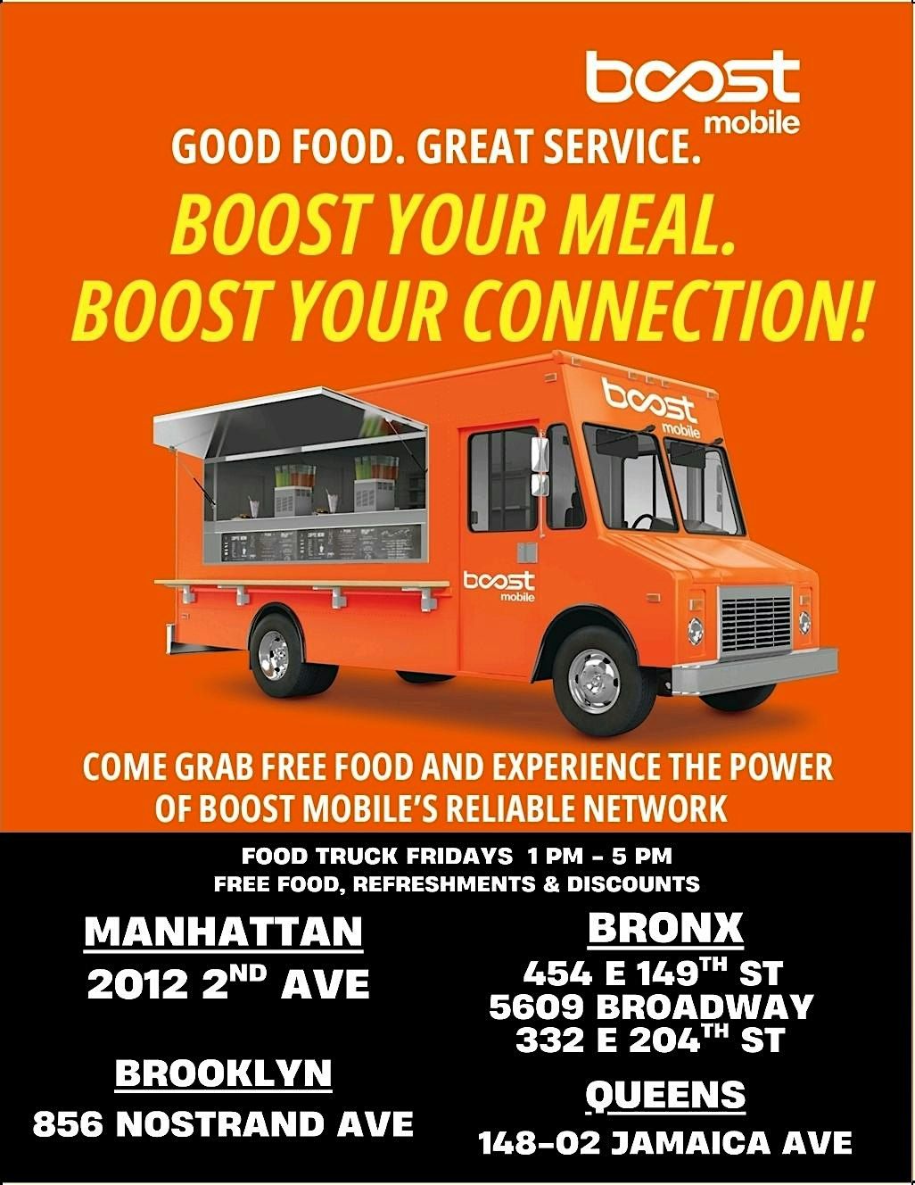 Boost mobile food truck event | Event in Brooklyn | AllEvents