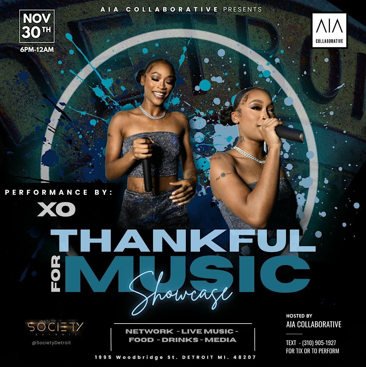 AIA SOCIETY DETROIT THANKFUL FOR MUSIC SHOWCASE | Event in Detroit | AllEvents