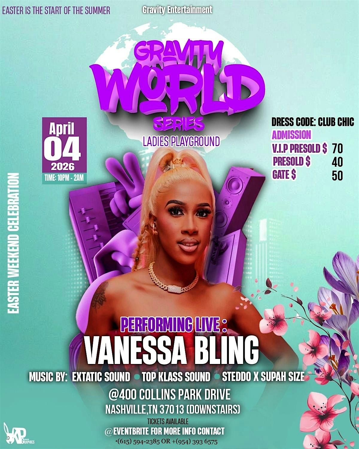 Gravity World Series   Ladies playground: Vanessa Bling, 4 April | Event in Nashville | AllEvents
