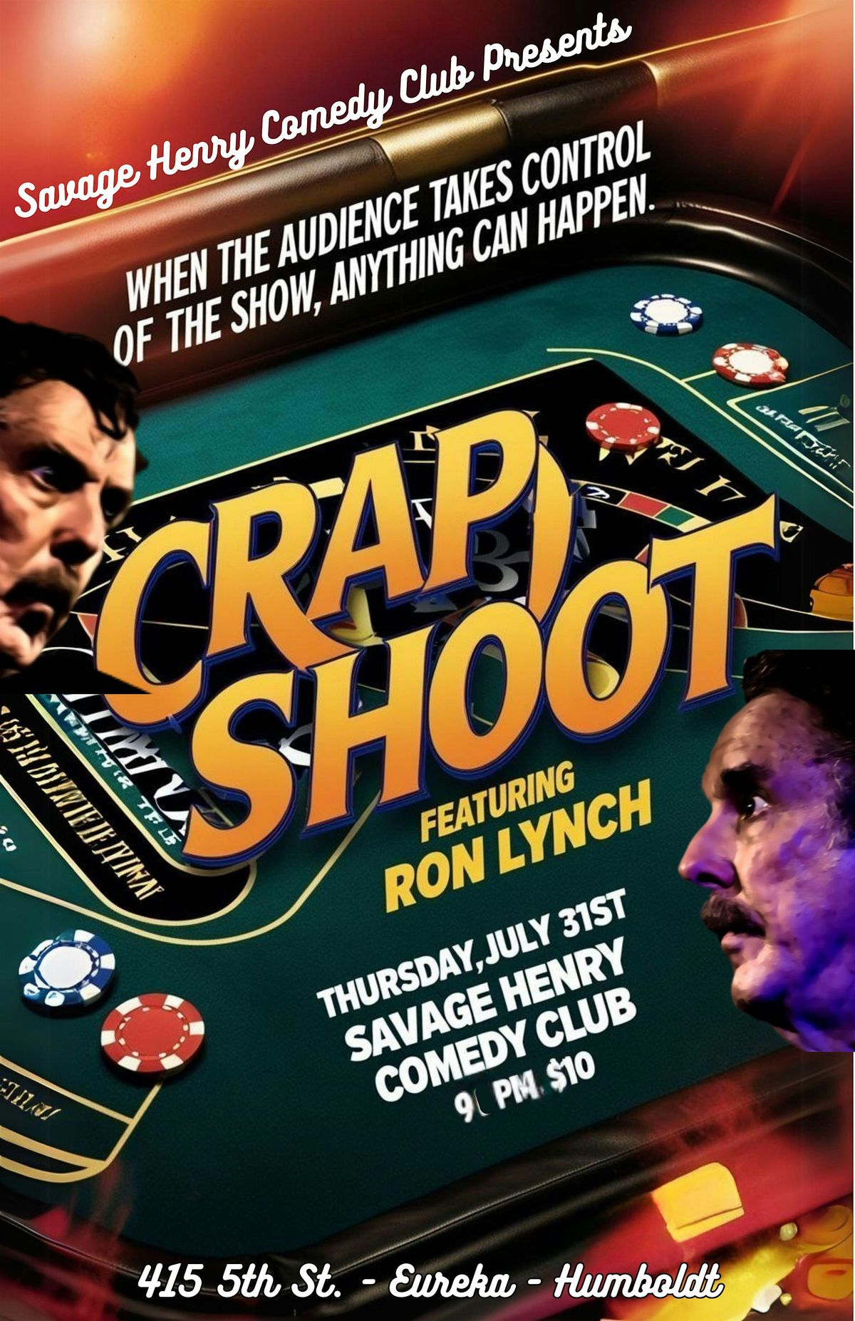 Ron Lynch's Crapshoot!, 31 July | Event in Eureka | AllEvents
