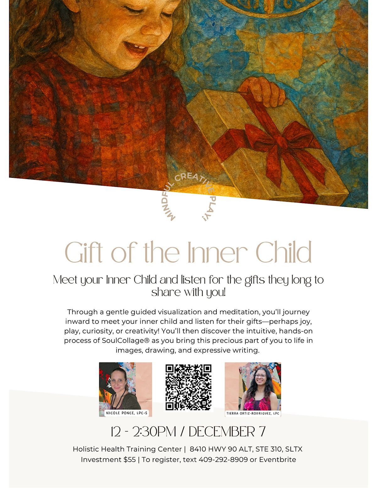 Gift of the Inner Child Workshop, 7 December | Event in Sugar Land | AllEvents