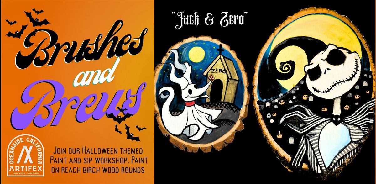 Jack and Zero - Halloween Paint and Sip, 28 October | Event in Oceanside | AllEvents