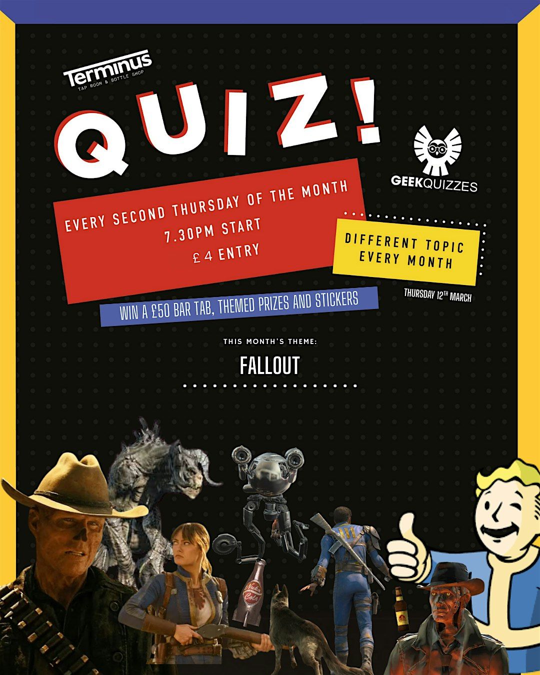 Fallout Quiz Event, Terminus Tap Room and Bottle Shop, Meanwood, 12 ...