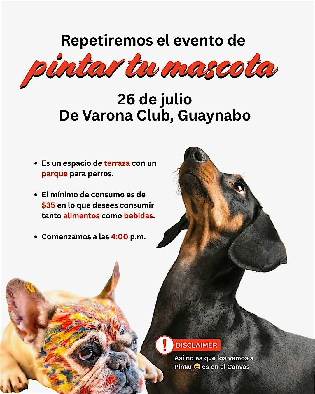 Pinta tu Mascota en Canvas, 26 July | Event in Guaynabo | AllEvents