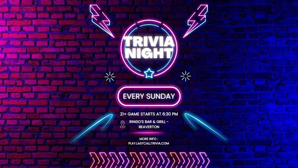 Sunday Funday Trivia Spectacular at Ringo's! | Event in Beaverton | AllEvents