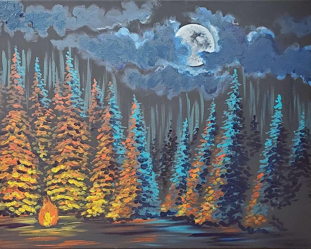 Paint and Sip - Campfire in the Forest - St. Charles, IL, 17 October | Event in St. Charles | AllEvents