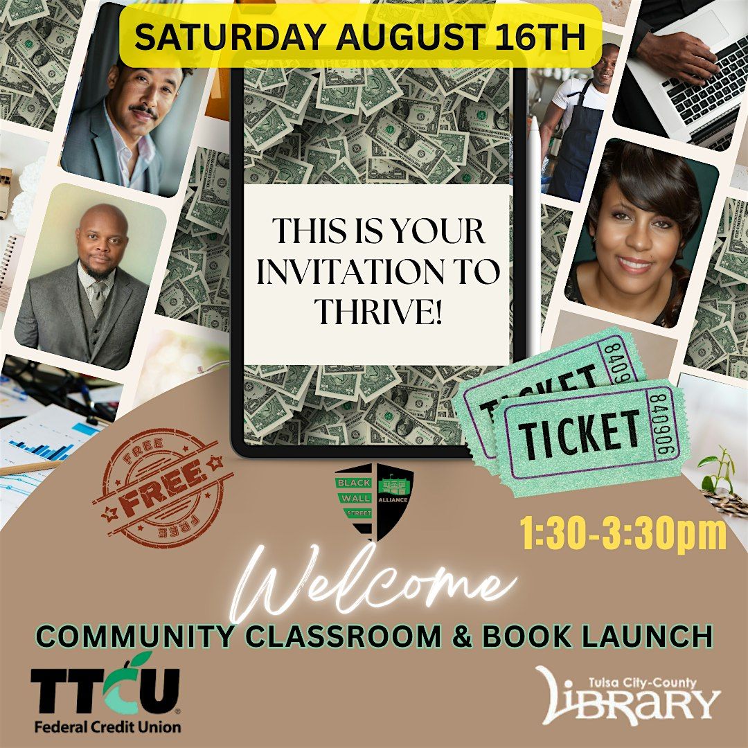BWSA EDU Community Classroom & Book Launch FINANCE for Entrepreneurs, 16 August | Event in Tulsa | AllEvents