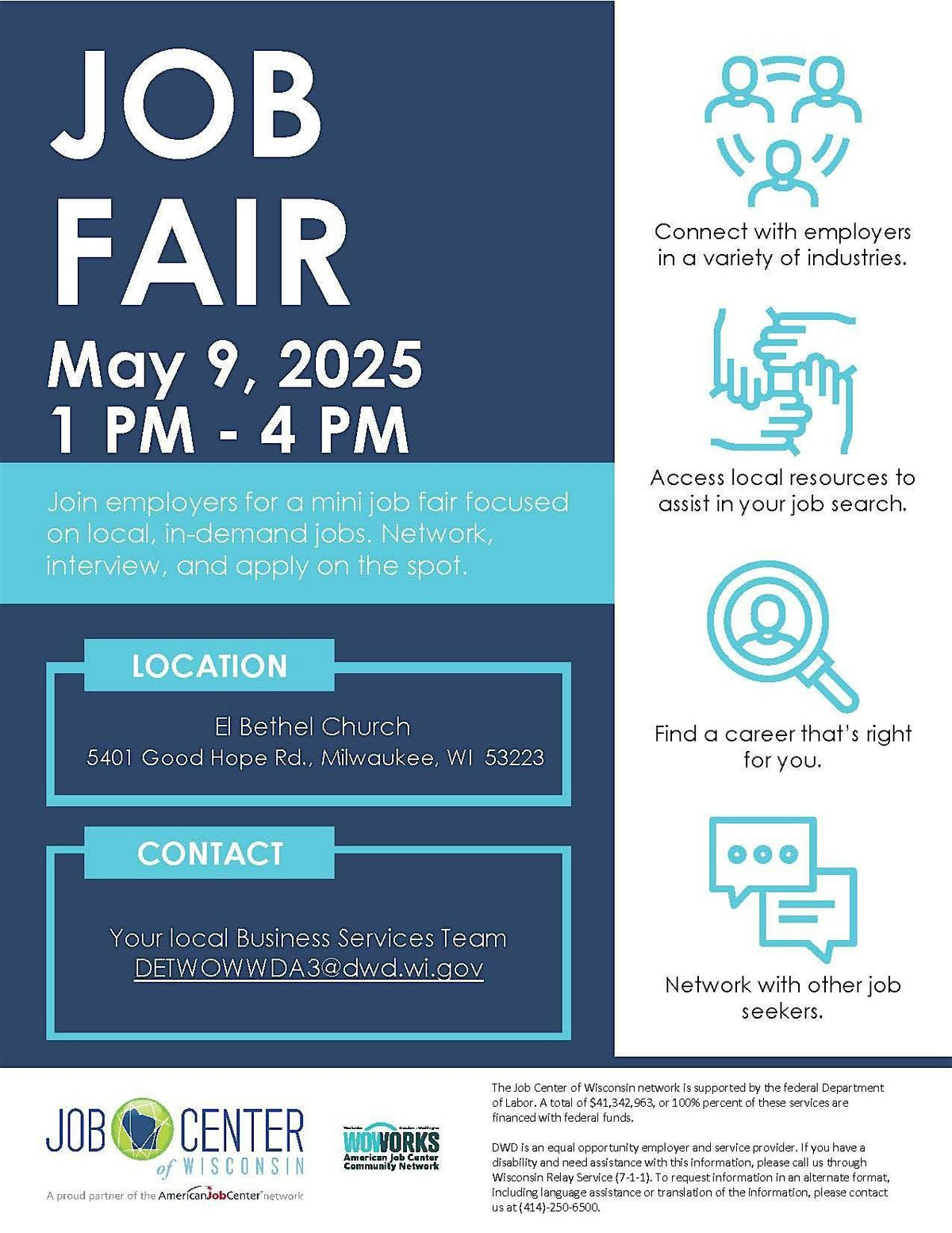 Mini Job Fair - Men Perfecting Men (MPM) Cares Initiative, Job Service, 9 May | Event in Milwaukee | AllEvents