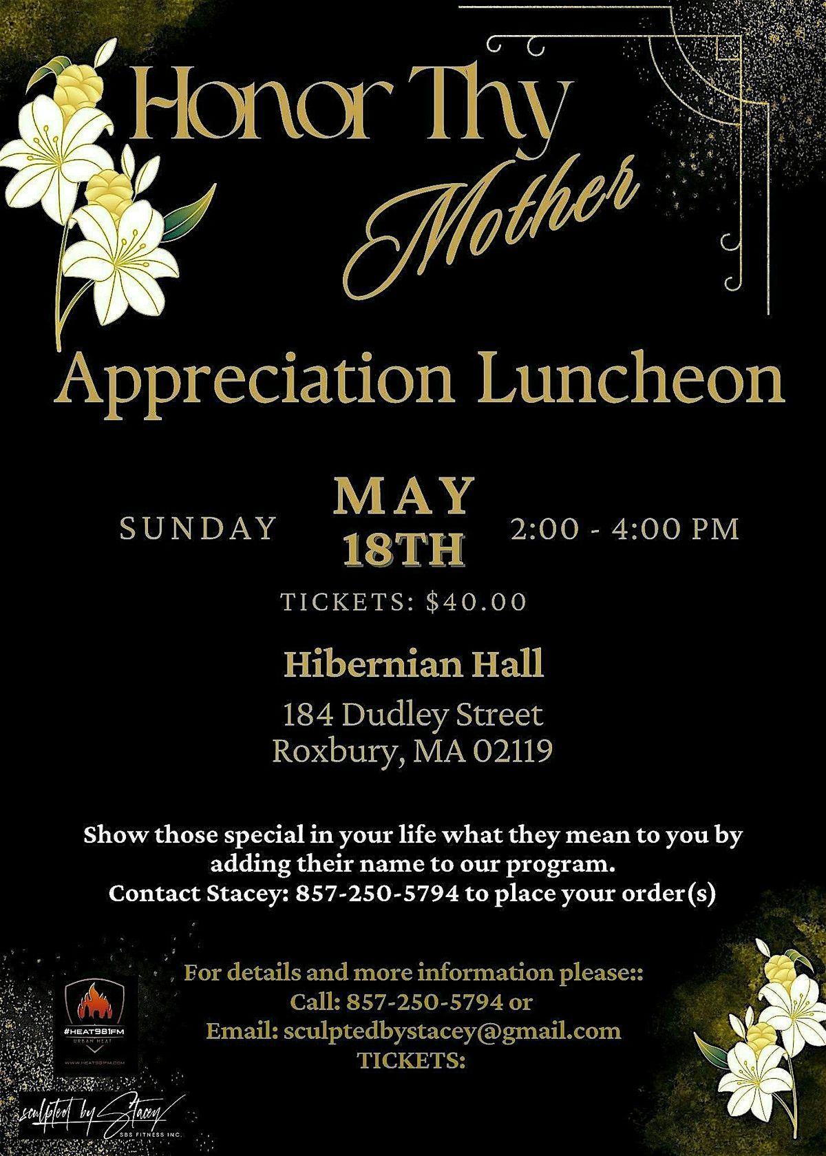 HONOR THY MOTHER Appreciation Luncheon | Event in Boston | AllEvents
