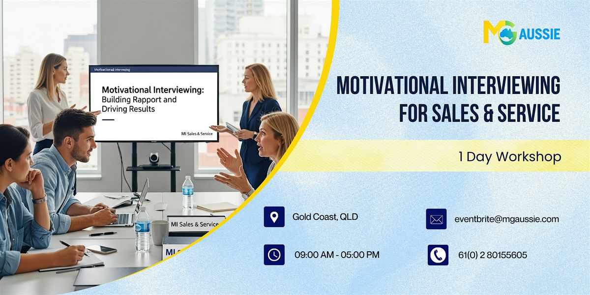 Motivational Interviewing for Sales & Service – 1 Day Workshop | Gold Coast, 4 December | Event in Surfers Paradise
