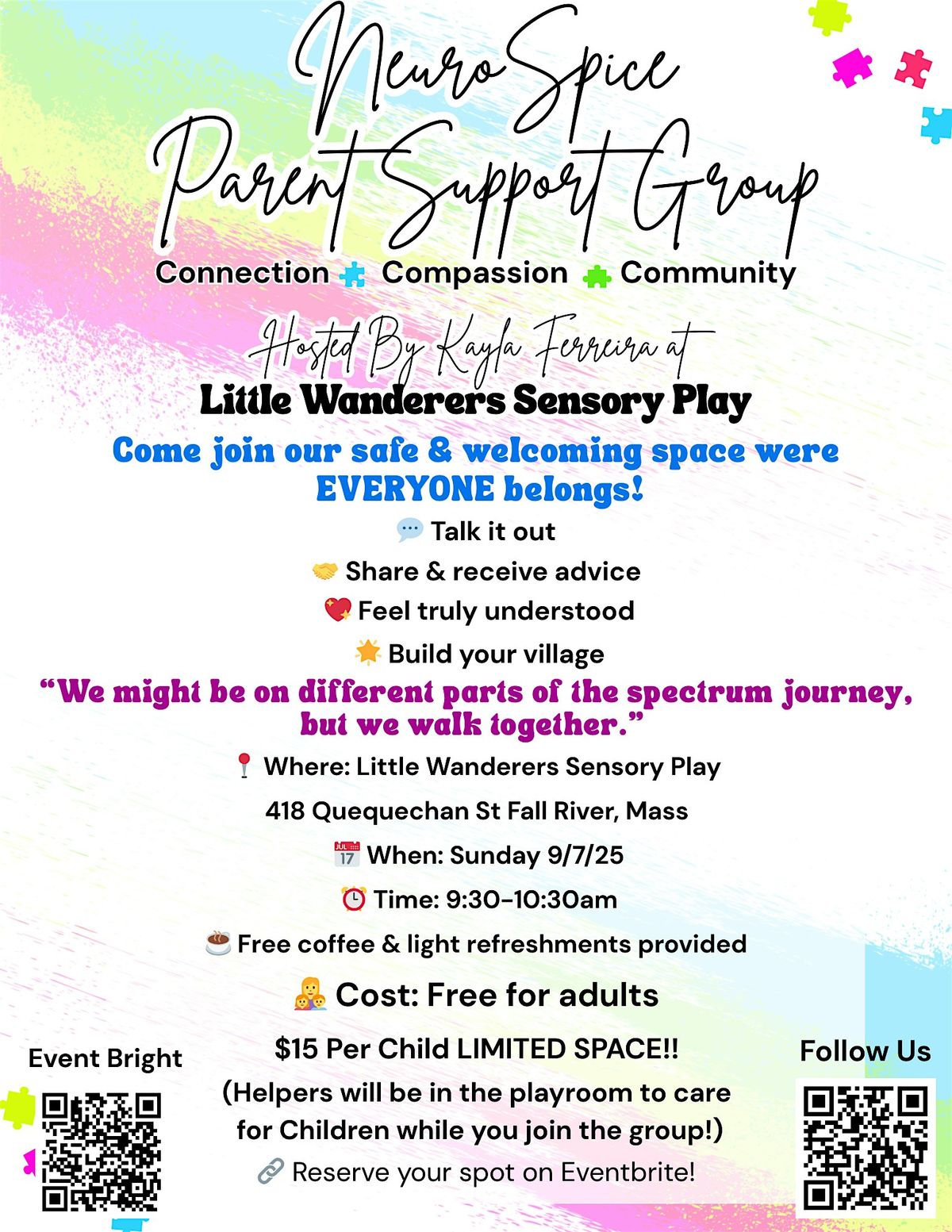 NeuroSpice Parent Group, 5 October | Event in Fall River | AllEvents