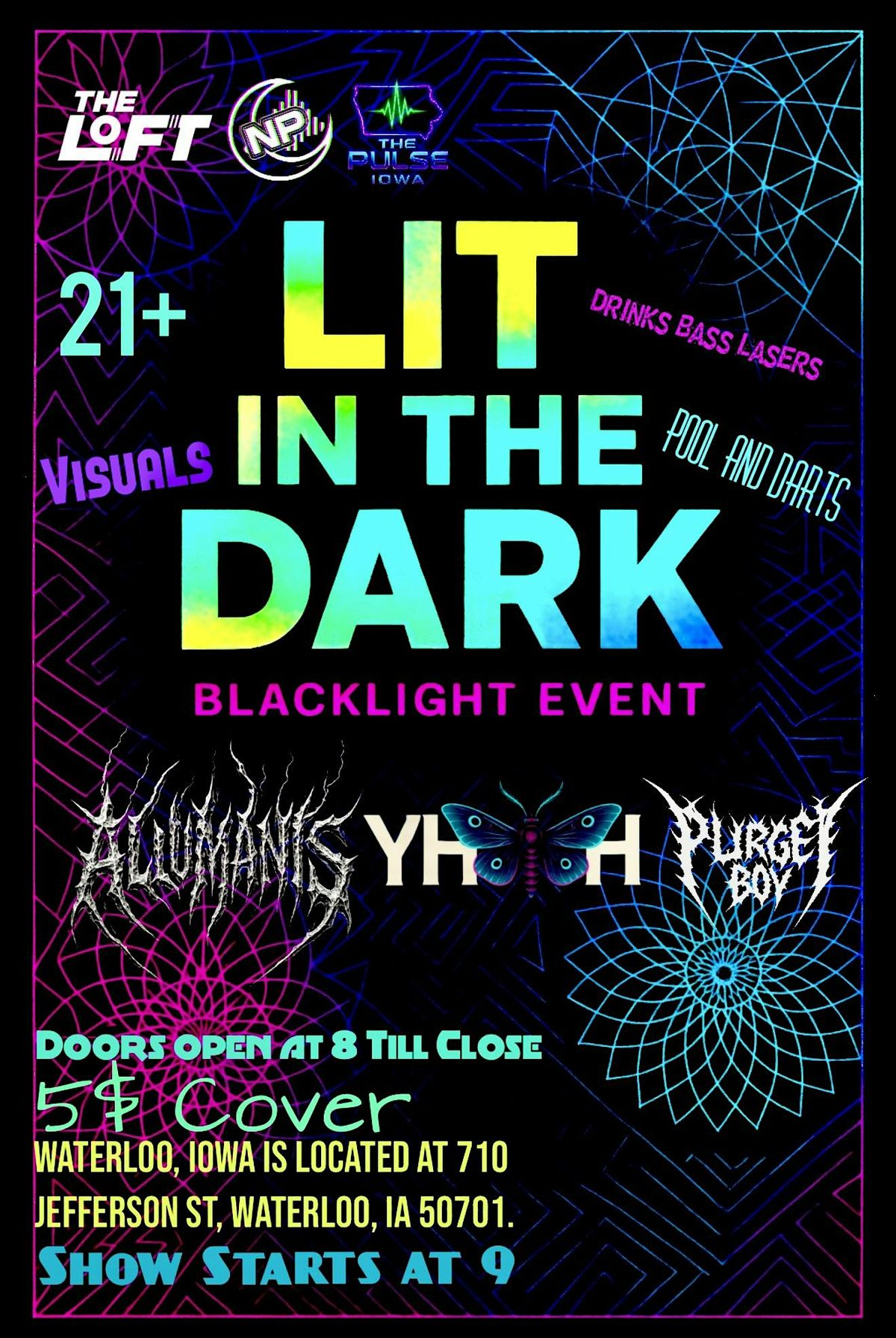 Lit In The Dark (Presented by Nocturnal Pulse ) | Event in Waterloo | AllEvents