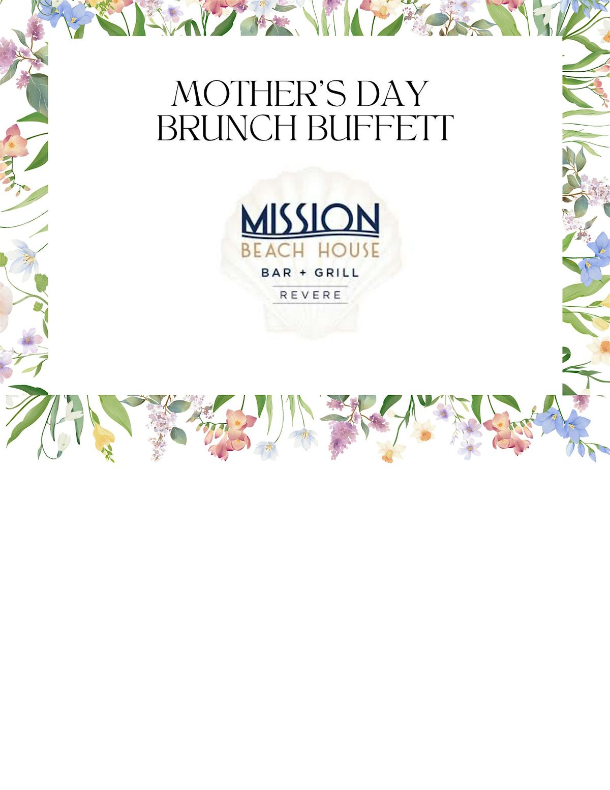 Mission Beach House - Mother's Day Brunch 2025, 11 May | Event in Revere | AllEvents
