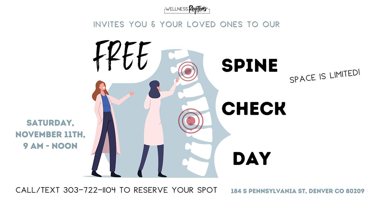 Free Spine Check Day!, 8 November | Event in Denver | AllEvents