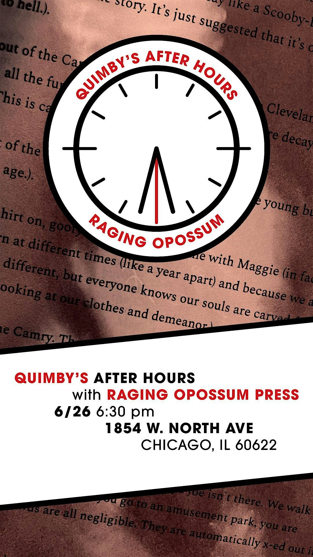 Quimby’s After Hours: Raging Opposum, 26 June | Event in Chicago | AllEvents