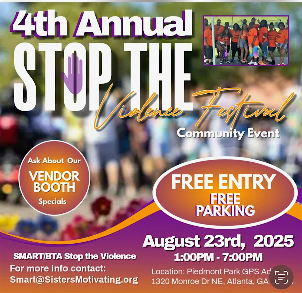 SMART/BTA stop the violence event, 23 August | Event in Atlanta | AllEvents