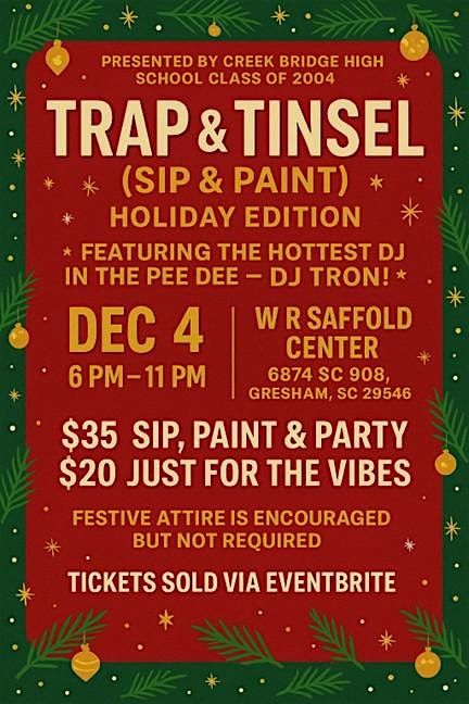 Trap & Tinsel (Sip & Paint) - Holiday Edition, 6 December | Event in Gresham | AllEvents