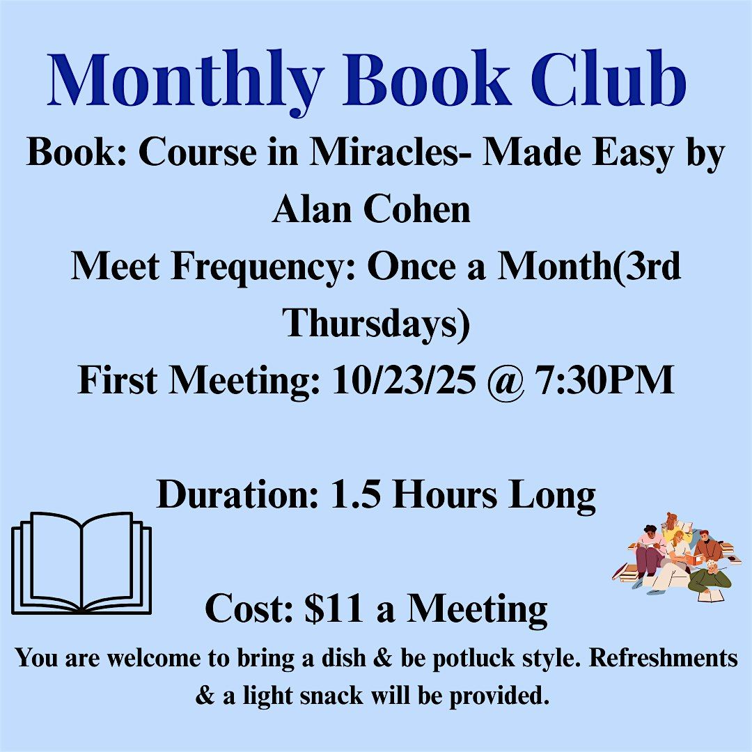 Monthly Book Club, 23 October | Event in Upland | AllEvents