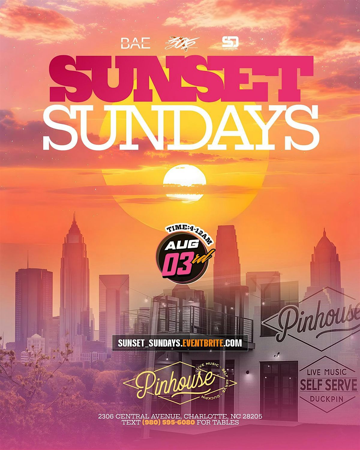 Sunset Sundays, 3 August | Event in Charlotte | AllEvents