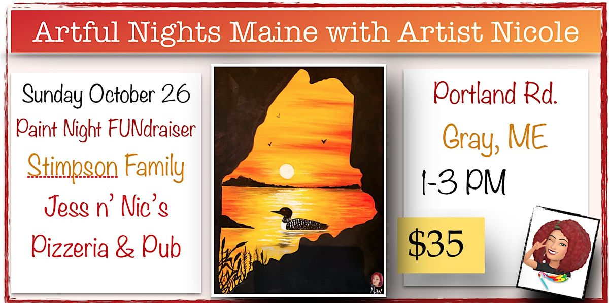 Paint Night Fundraiser the Stimpson Family at Jess 'n Nic's Pizzeria, Gray, 26 October | Event in Gray | AllEvents