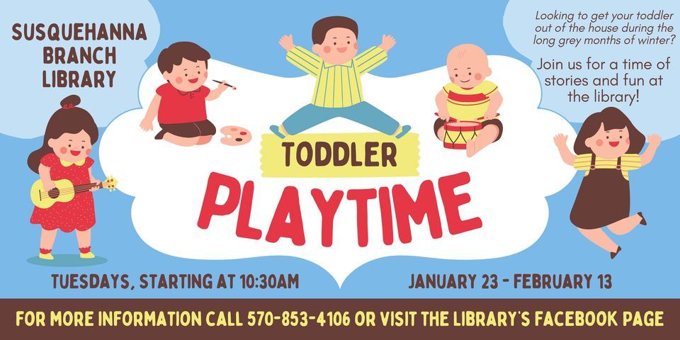 Toddler Playtime, Susquehanna Branch Library, 23 January 2024 | AllEvents