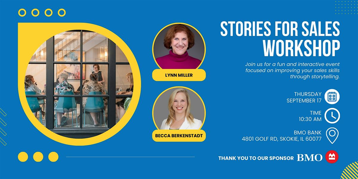 Stories for Sales Workshop September 2025, 17 September | Event in Skokie | AllEvents