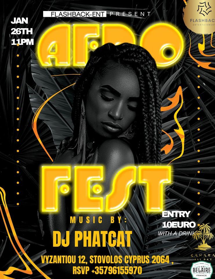 AFROFEST, VYZANTIOU 12 STROVOLOS 2064, January 26 to January 27