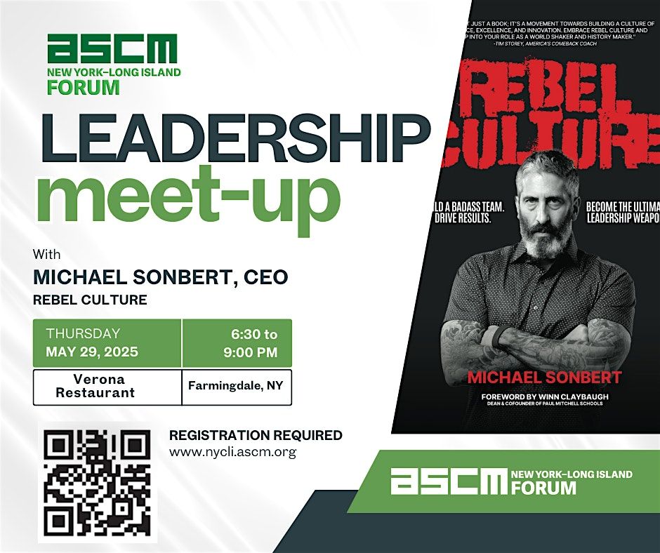 Leadership Meet Up with Michael Sonbert, Rebel Culture, 29 May | Event in Farmingdale | AllEvents