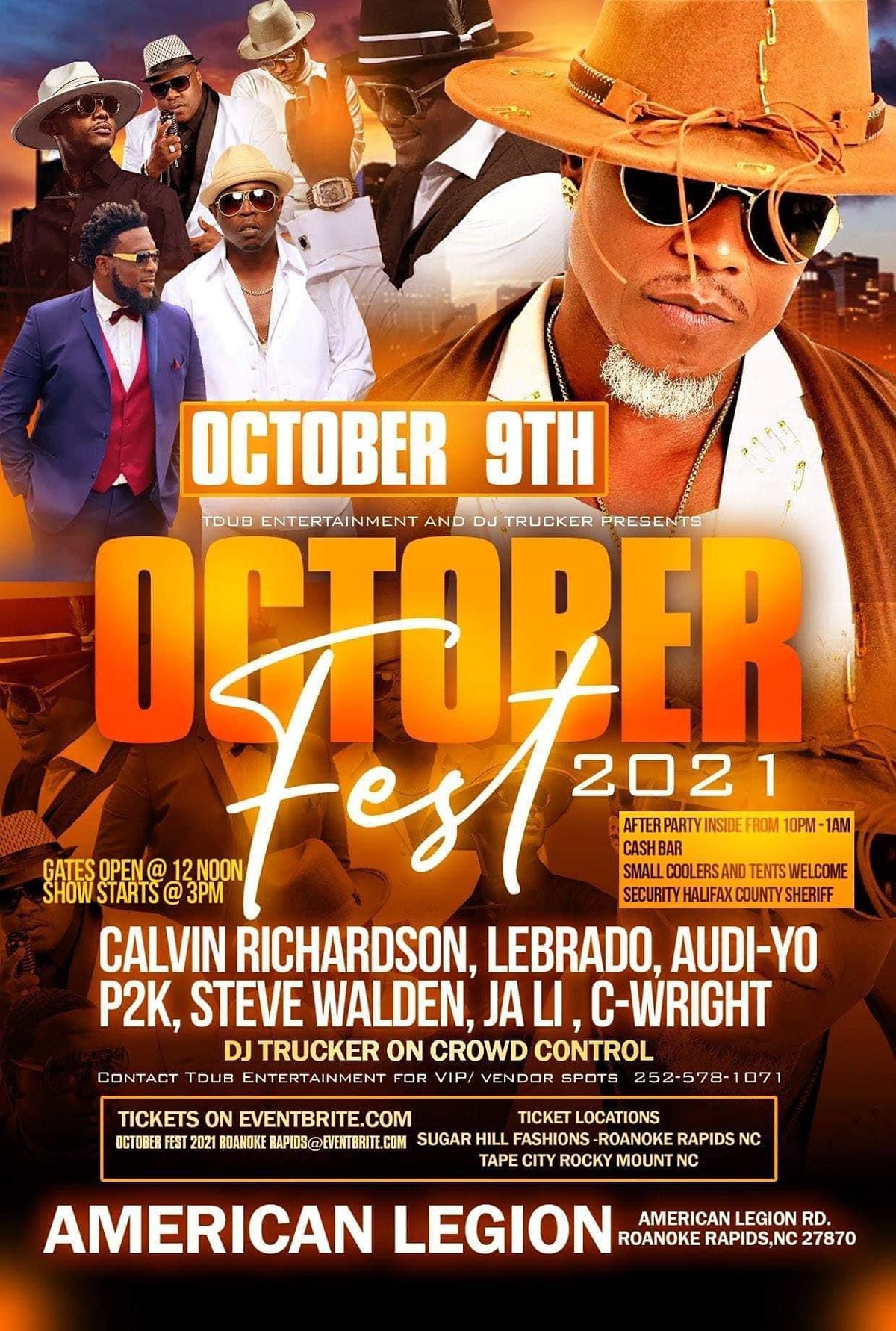 October Soul Music Fest, American Legion, Roanoke Rapids, October 9