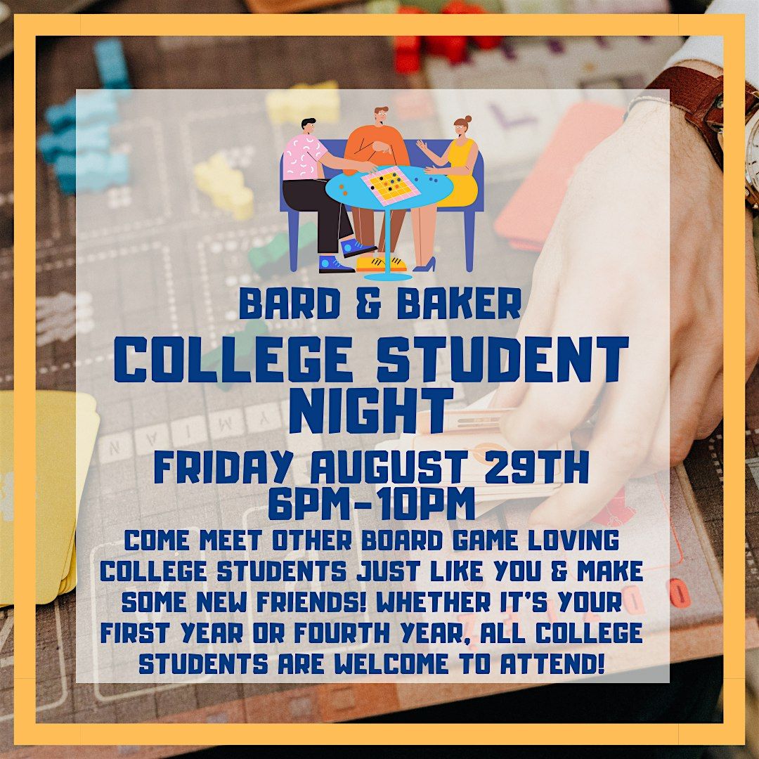College Student Night at Bard & Baker, 29 August | Event in Troy | AllEvents